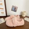 Pink velvet wool lamb cotton shoes women's Velcro winter new niche two cotton student warm board shoes