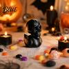 Trendy Desktop Accessory 3D Printed Skull Duck Figurine Gothic Skeleton Head Statue Halloween Black White Art Spooky Desk Ornament Quirky