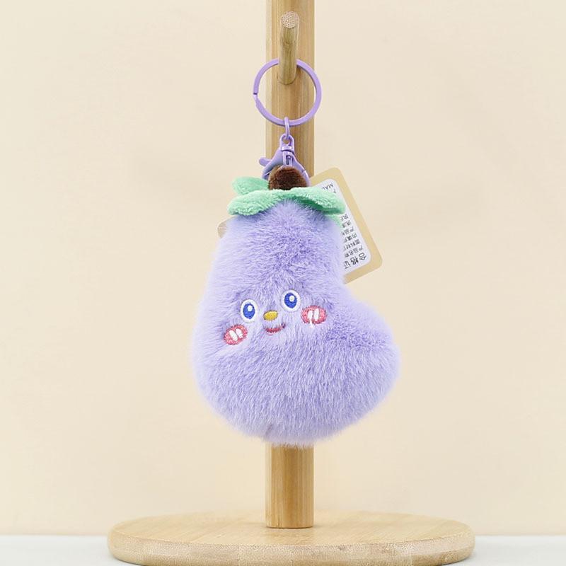 Adorables porte-clés en peluche de légumes et de fruits de dessin animé, mignons poupées banane, durian, carotte