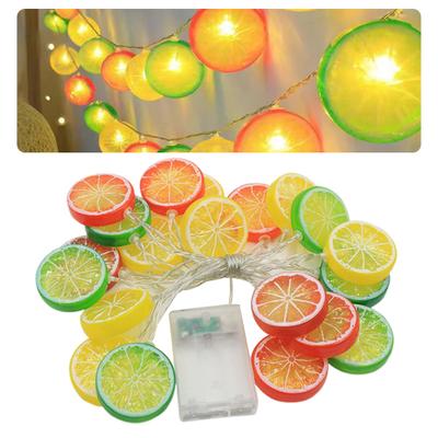 Dekorative Lichterkette, sanftes Leuchten, blendfrei, multifunktional, batteriebetrieben, Orangenscheiben-Lichterkette, LED-Hängelampen