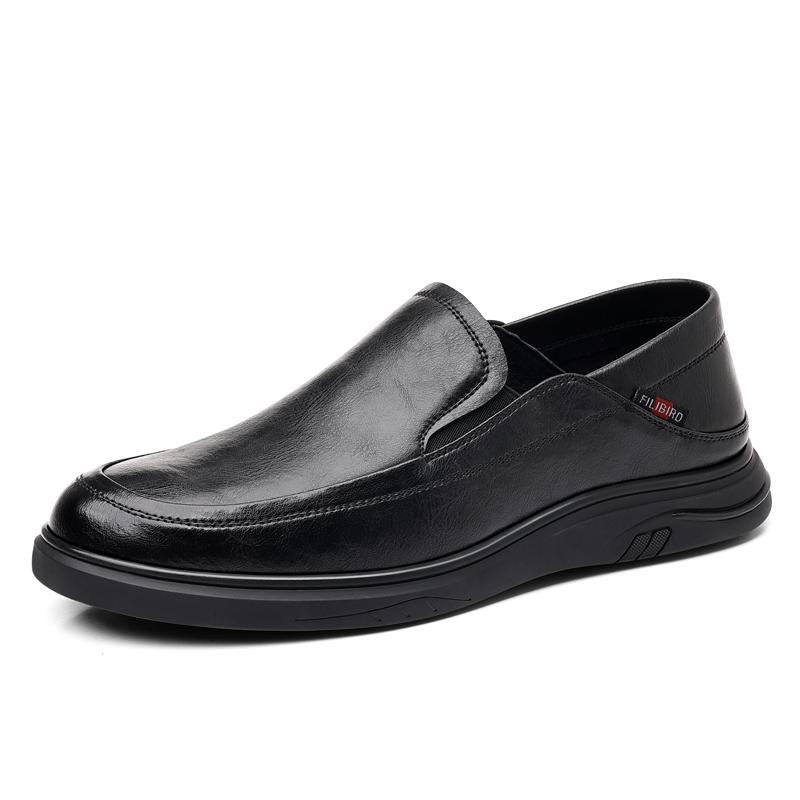 

Мужские туфли на весну 2024 года, повседневные, кожаные, модельные, весенне-осенние, новые дизайнерские, с мягкой подошвой, однотонные лоферы 38 чёрный