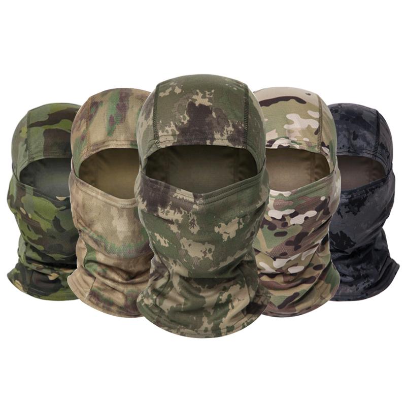 Camouflage Sturmhaube Radfahren Vollgesichtsmaske Outdoor-Sportarten Jagd Wandern Skimaske Motorradhelm Innenmütze