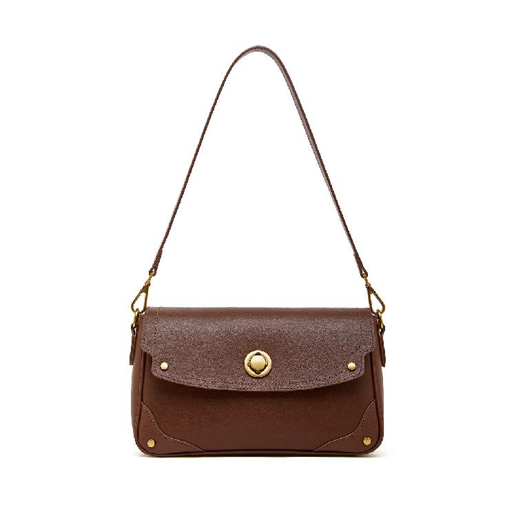 2025 New Fashion Commuter Versatile Genuine Leather Women's Bag Niche Design Handbag Single Shoulder