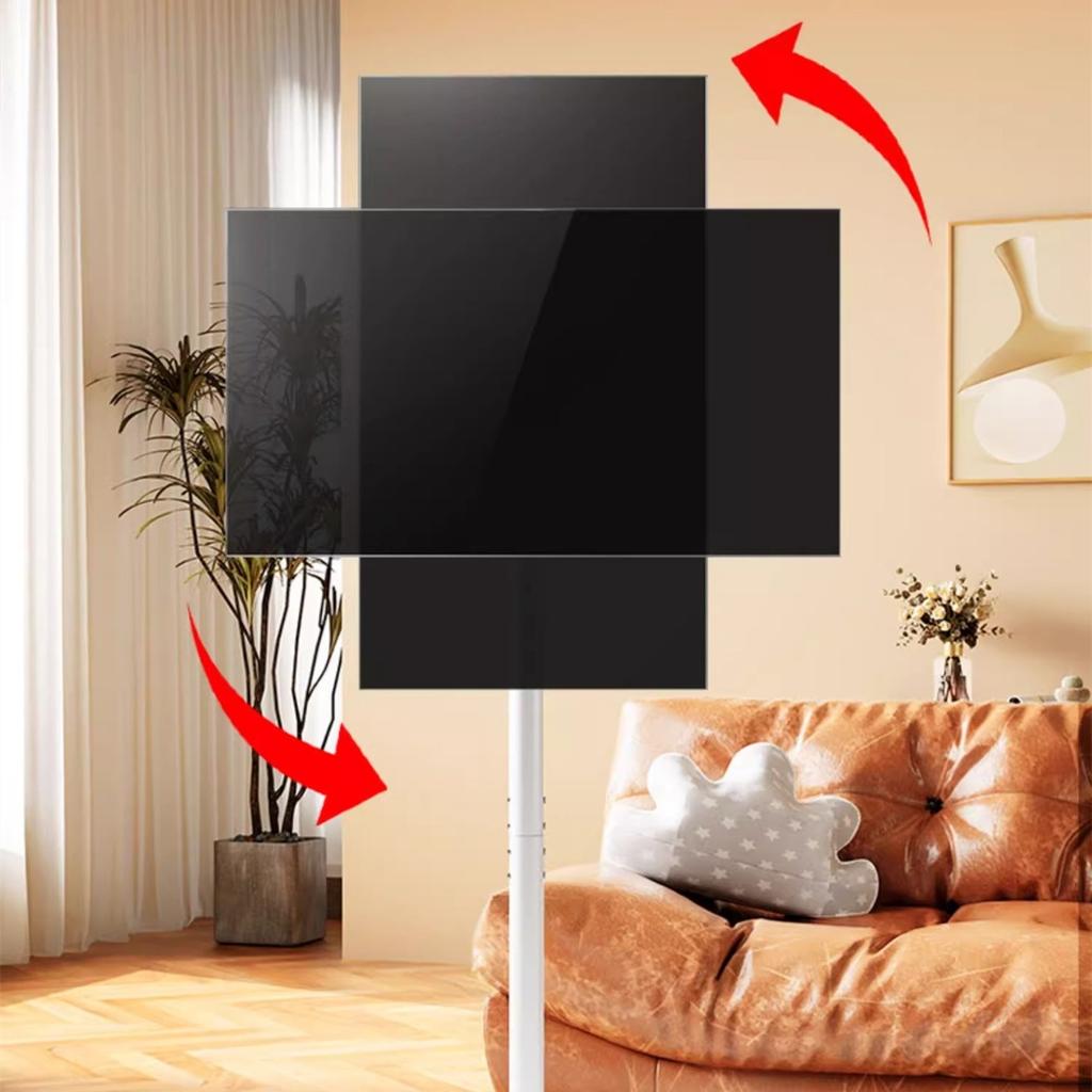 Modern Design TV Stand,Rolling TV Cart for 10-46 Inch OLED LED Monitors,TV Floor Stand Holds Up To 88lbs,Max VESA 200x200mm