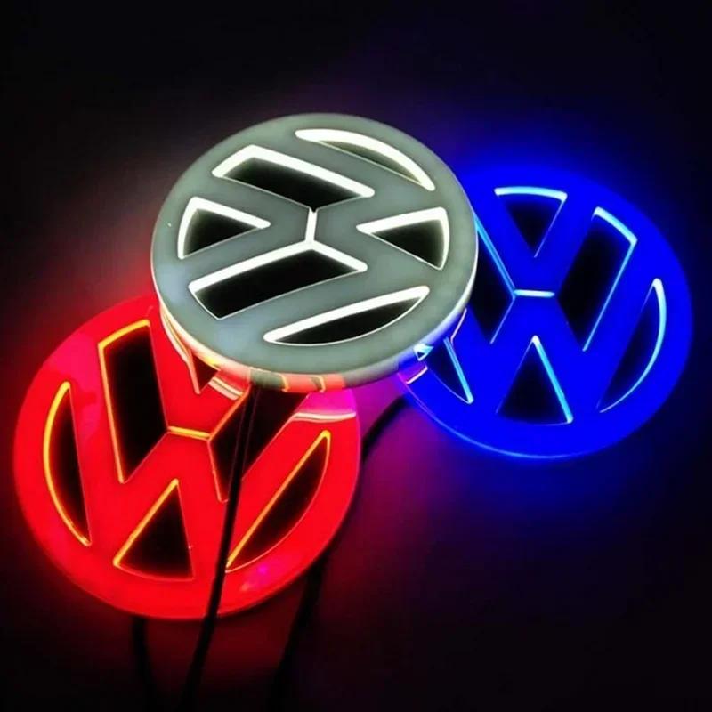 VW GTI GOLF 2026 Heiß für VOLKSWAGEN VW Becherhalter Radkappen 4D LED für Volkswagen Logo Licht vorne und hinten Logo Aufkleber passend