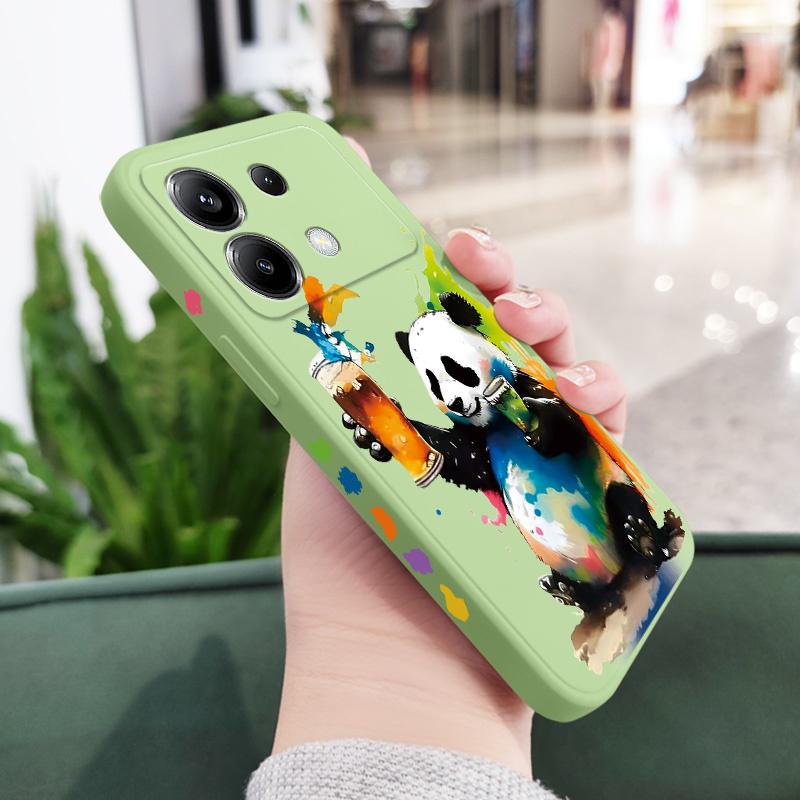 

Beer Panda Phone Case For Xiaomi Poco F7 X7 X6 F6 M6 M5 M5S F5 X5 F4 X4 M4 F3 M3 X3 Pro Ultra 4G 5G GT Silicone Cover Poco X7 Pro світло-зелений колір