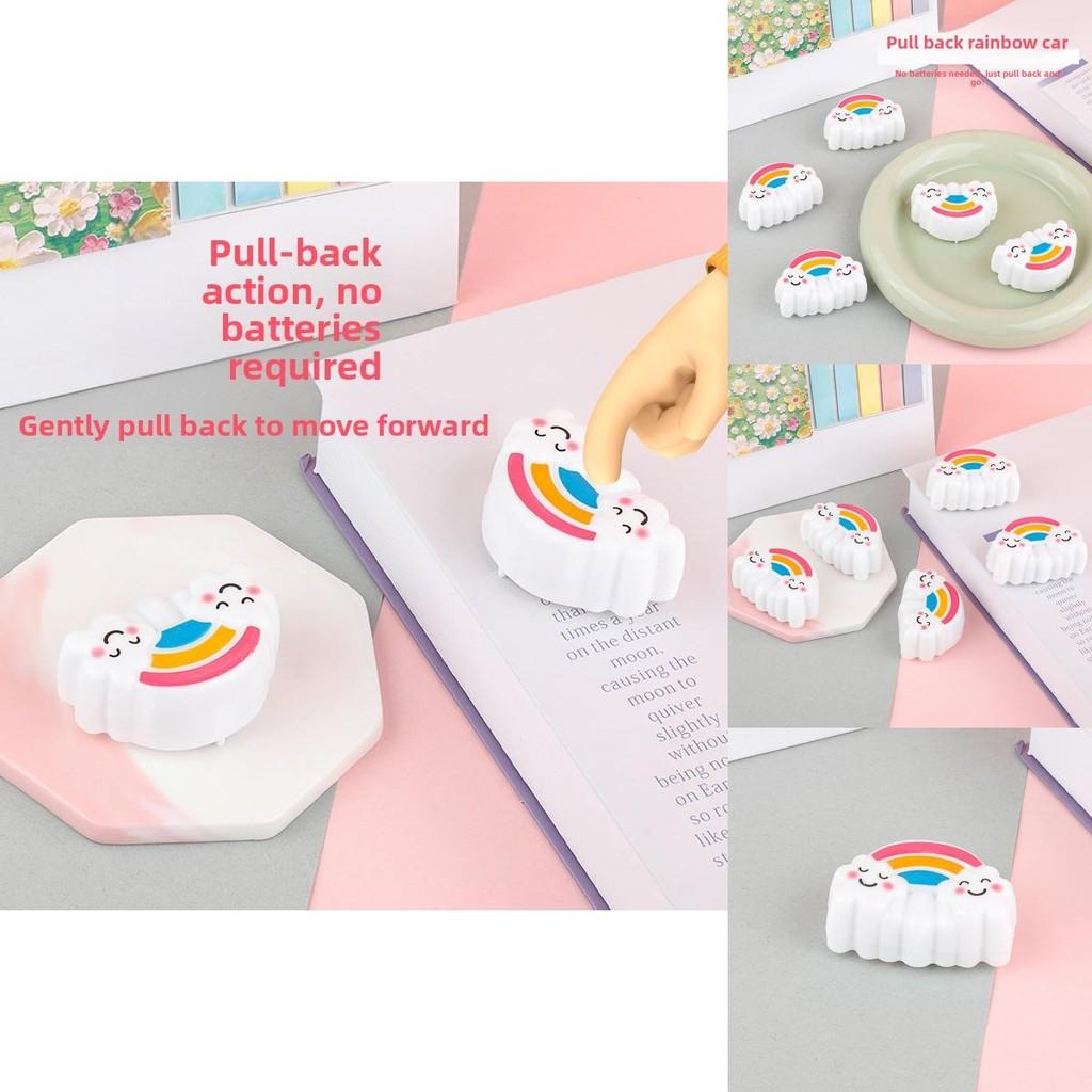 Rainbow Cloud Toy Car With Retro Kickback Mechanism For Preschool Kids