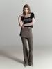 HALF DEVIL US [Customized] Layered Bootcut Pants_Walnut