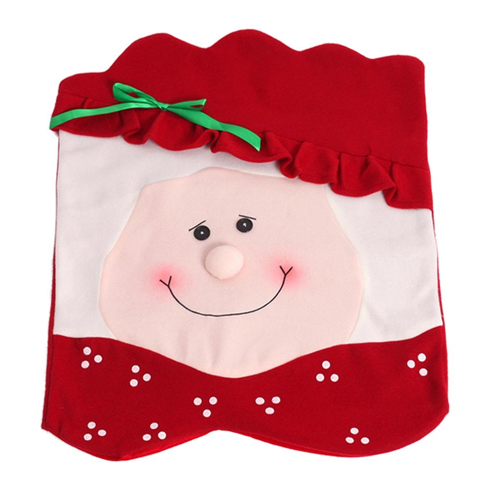 Christmas Chair Covers Santa Chair Slipcover Suit Xmas Chair Back Cover For Party Kitchen Decorations Holiday Room Chair Covers