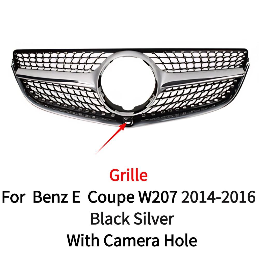 Sport Front Grille for Mercedes Benz E Class W207 C207 Coupe Cabriolet 2014-2016, Middle Mesh Grill for E200 E260 E350 E400 E500
