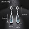 CAOSHI Beautiful Women's Long Dangle Earrings Elegant Light Blue Cubic Zirconia Wedding Romantic Jewelry Dance Party Accessories