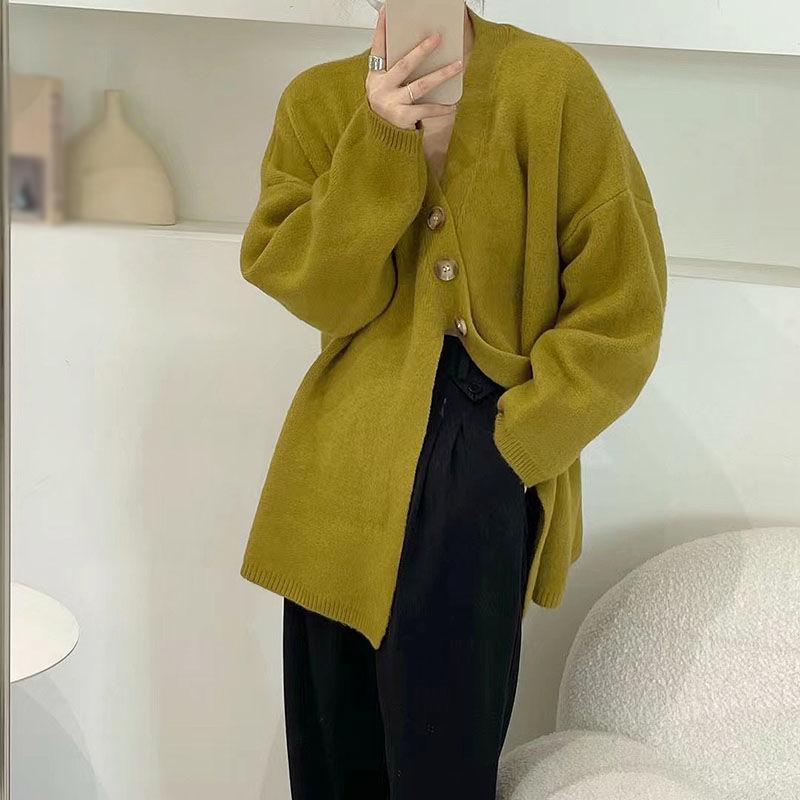 loose v-neck sweater  KF82980