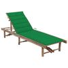 VidaXL Garden Lounge Chair with Cushion Bamboo