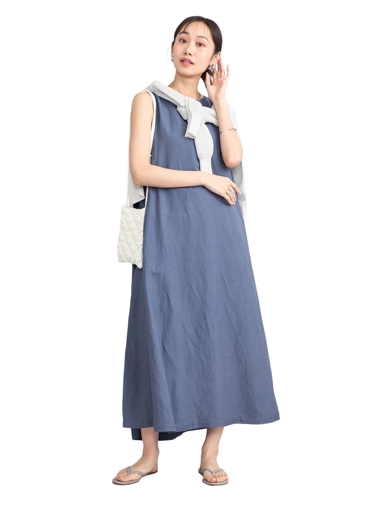 

Cohen Cool-Touch Linen Rayon Flare Dress, 76756430304, 7950 Navy (79), Medium