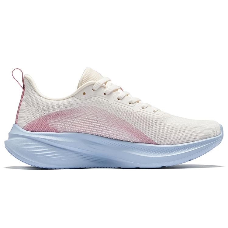 Hongxing Erke Jingzhe 3 Comfortable Versatile Low-Top Qitan Technology Casual Training Running Shoes Women Sneaker White Blue Pink 52125103054-008