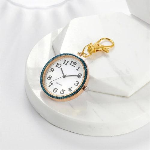 Lancardo Carabiner Watch, Nurse Watch, Pocket Watch, Keychain, Analog, Diamond, Trunk, Easy to Read, Perfect for Everyday Use, Hiking, Commuting, Chri