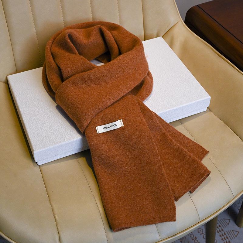 Premium Pure Wool Knitted Scarf, Versatile Red Scarf In Autumn and Winter, New Gifts for Men and Women