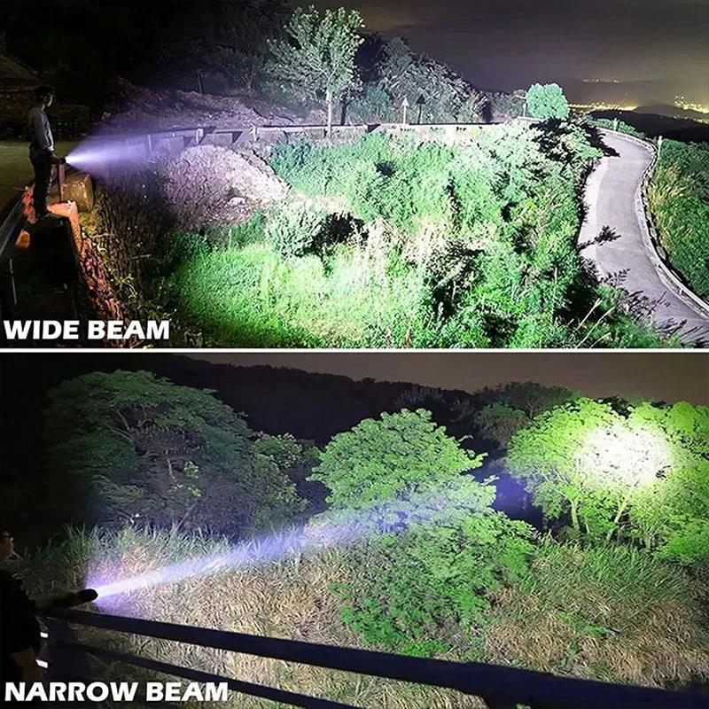 Flash Light Portable Rechargeable Spotlights High Power Rechargeable Led Flashlight Camping Ultra Powerful Flashlight Lamp Work