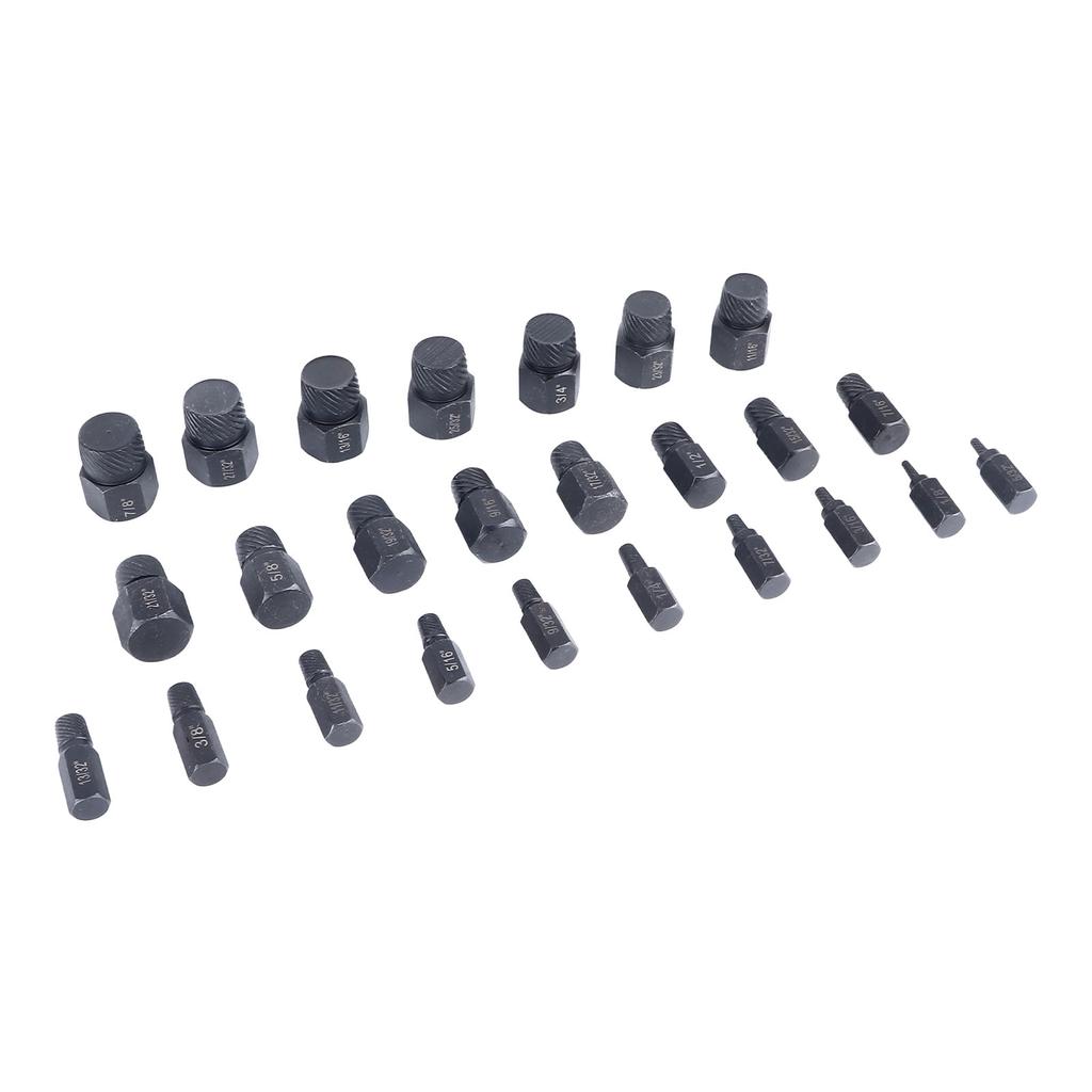 25Pcs Screw Extractor Set Alloy Steel Multifunctional Manual Broken Screw Remover Tool for Repair Maintenance