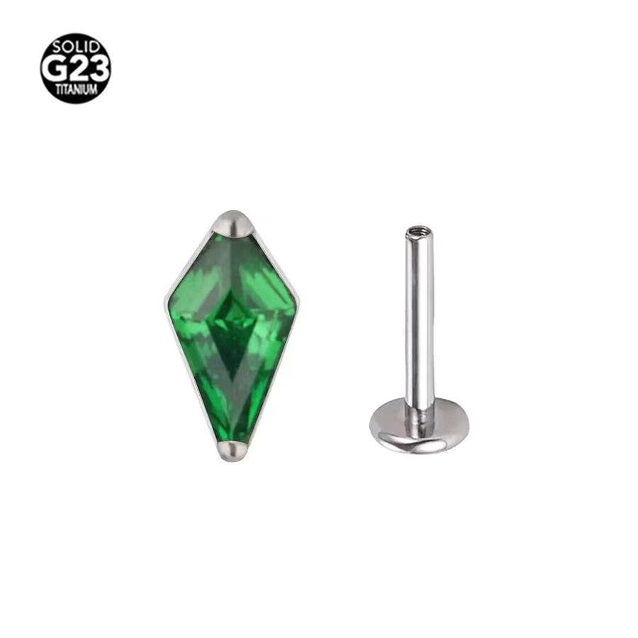 Titan Zirkon Quadrat Stecker Piercingschmuck