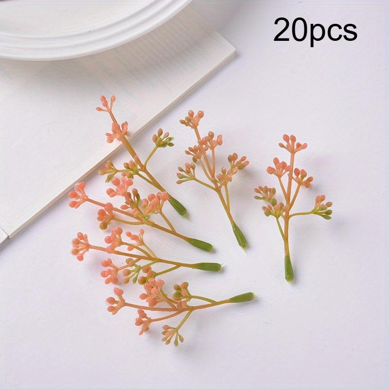 

20pcs Synthetic Plants, Imitation Plastic Blooms, Ornamental Flower Arrangements, Grass Bunch Embellishments, Home Accessories