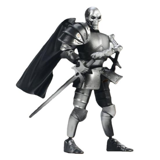 Набор Фигурок Средневекового Рыцаря с Аксессуарами Подвижные Суставы Модель Рыцаря-Скелета Игрушка Сборка DIY Подвижная Фигурка Рыцаря Декорация Украшение A