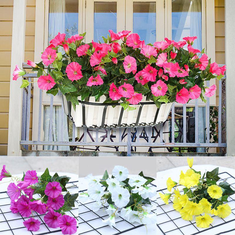 Artificial 35cm Morning Glory Flower Silk Petunia Vine Wall Home Decor