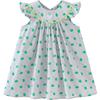 Minibala Girls' Summer Floral Cotton Flutter Sleeve Dress