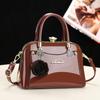 2026 handbag versatile temperament new bright leather hanshi women's messenger bag women's bag shoulder bag women's bag