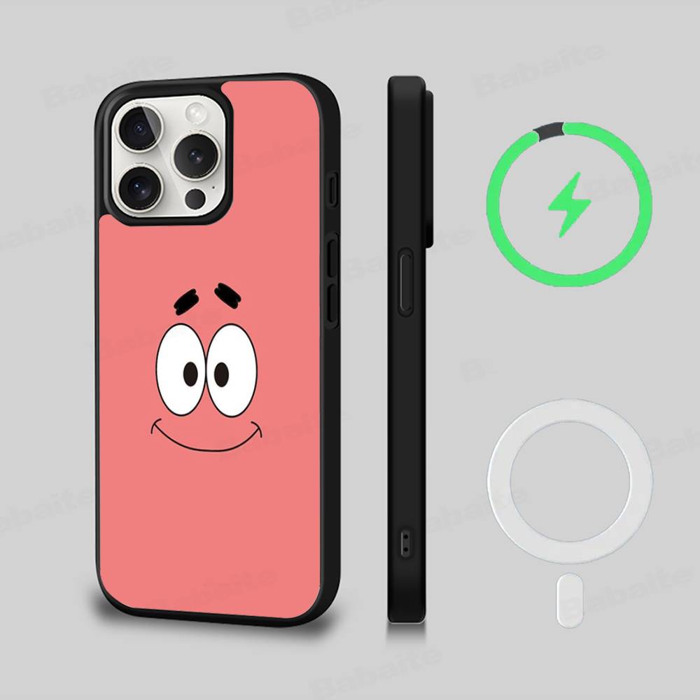 Custodia Carina per Telefono con Bambole di SpongeBob Per iPhone 17 Air 16 15 14 13 12 11 Pro Max Plus Per Copertura di Ricarica Wireless Magsafe