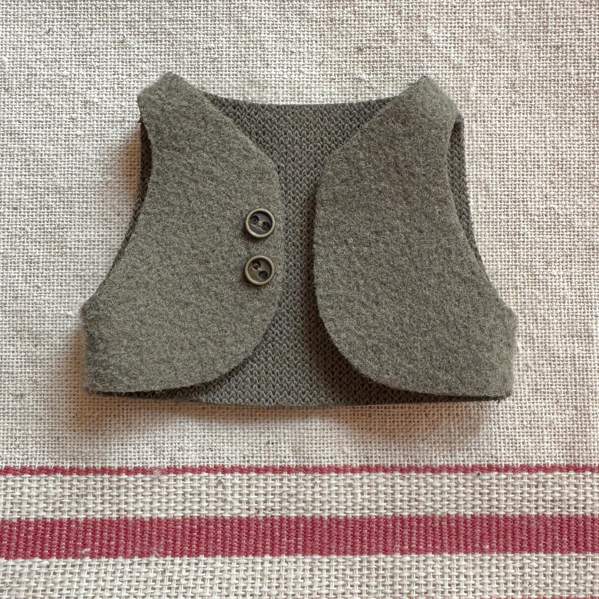 

Майка без рукавів Костюм для ляльки Бавовняна м яка лялька 15 см Одяг для ляльки 10~15 см Подарунок сірий