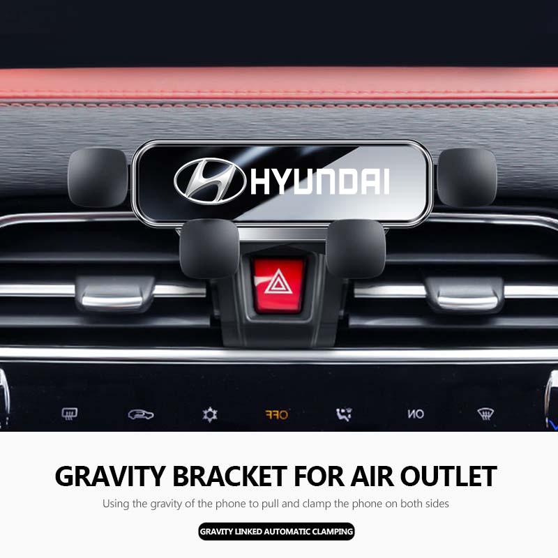 For Hyundai Gravity Car Styling Phone Holder Air Vent Clip Phone Stand Mount Accessories Genesis Azera GDI i10 i20 i30 i40 ix20 lh3