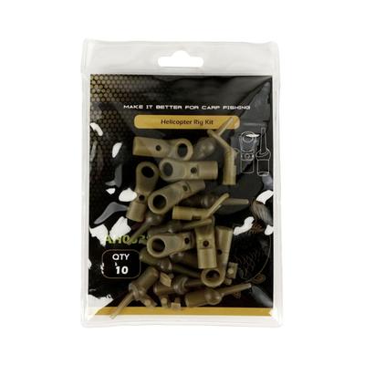 Vissen Drop Off Run Ringen met Rubberen Kralen Visgerei voor Helikopter Rigging Snel Ontgrendelende Terminal Tackle