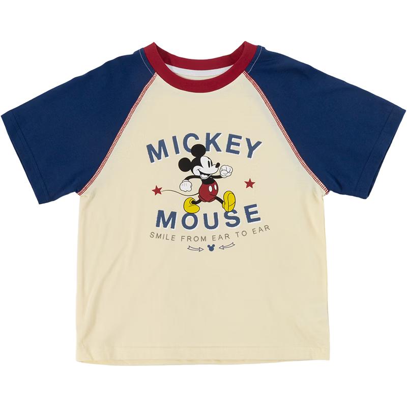 Disney Kids Mickey Mouse Print Cotton Short Sleeve T-Shirt 110/56