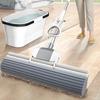 Retractable Roller Sponge Mop with Bucket Set and 2 Mop Heads