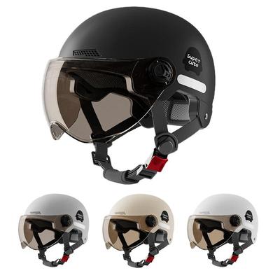 Açık Yüz Motosiklet Kaskı Scooter Güvenlik Şapkası Güneşlikli Erkekler Kadınlar Hafif Moto Kask Motosiklet Aksesuarları