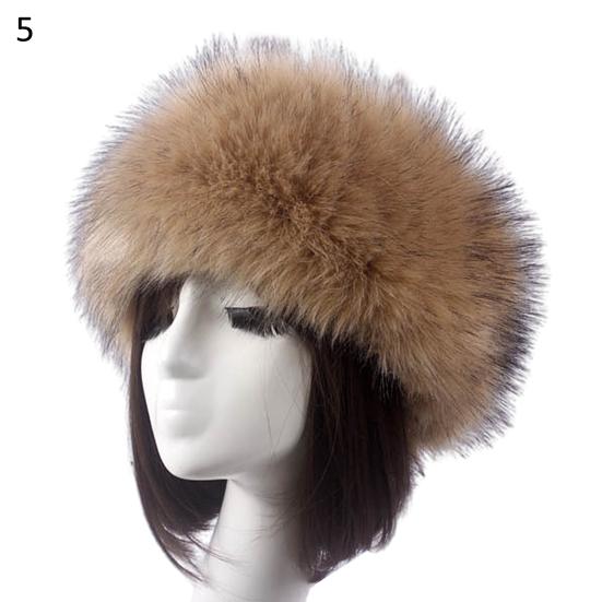 Women Autumn Winter Faux Fur Thickened Hat Outdoor Cold-proof Warm Plush Beanie