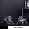 Chinese Ceramic Pixiu Tea Pet Pair - Home, Office, or Living Room Decor