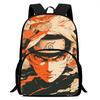 Cartoon NARUTO Pattern Lightweight Backpack With Front Pocket Adjustable Shoulder Strap Unisex Suitable For Children Age 6-10