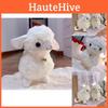 Adorable Plush White Sheep Toy Soft Bell Stuffed Animal Cute Lamb Doll