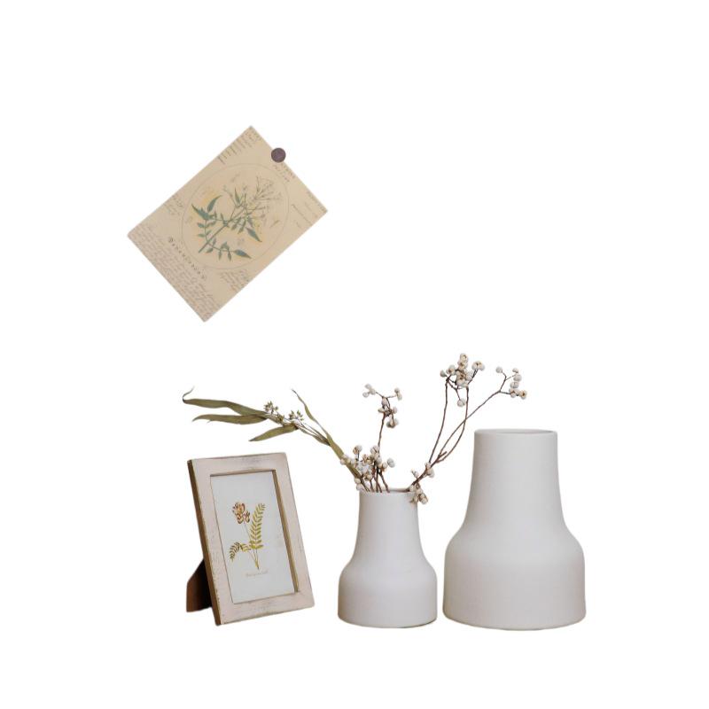 Modern Nordic White Ceramic Vase for Fresh and Dried Flowers - Living Room and Dining Table Decor