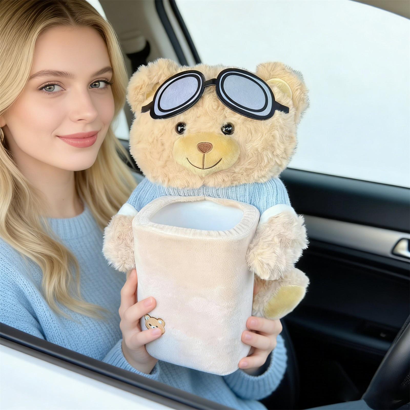 Car Trash Can 2-in-1 Cute Doll one size
