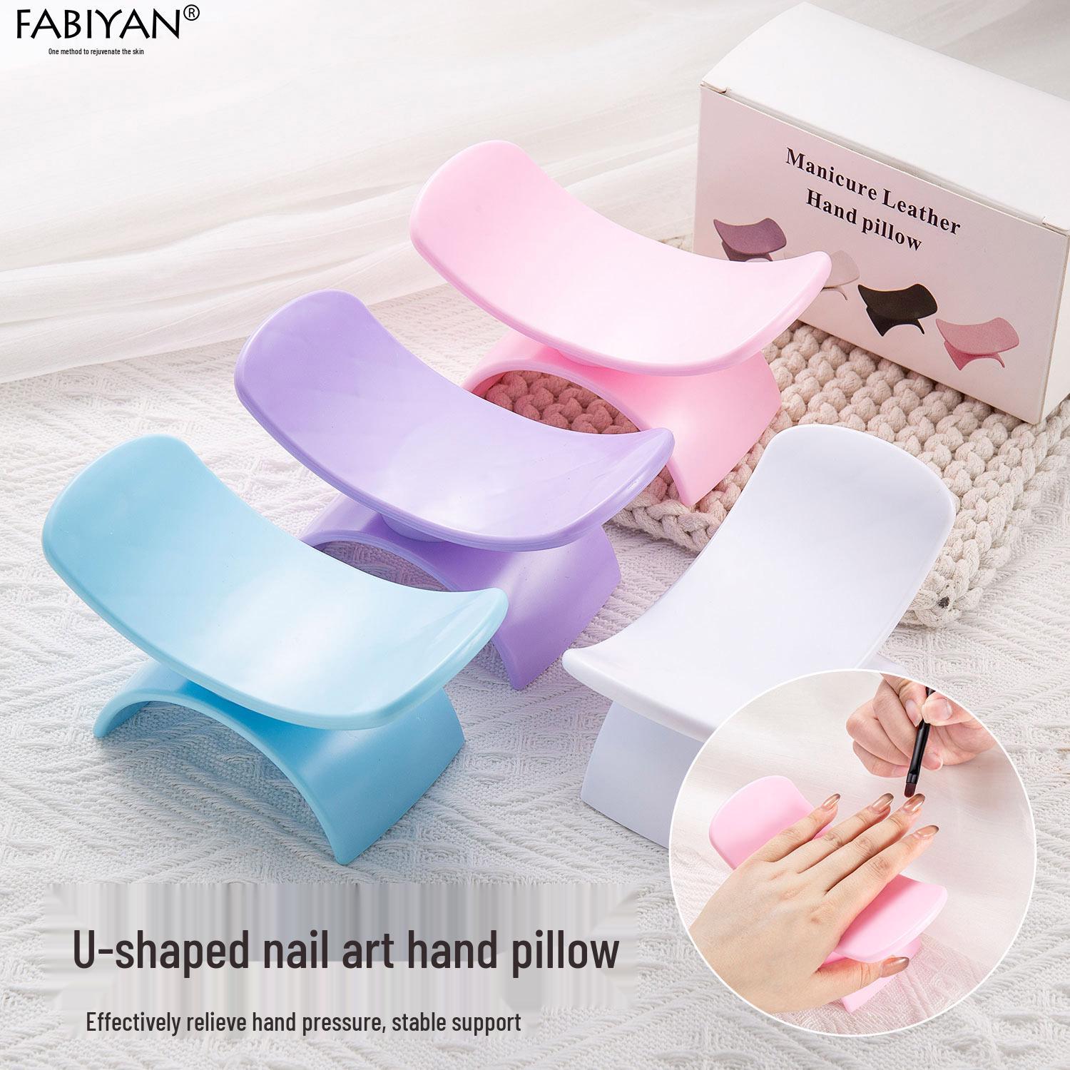 

U-Shaped Mini Detachable Nail Art Wrist Rest Pillow белый