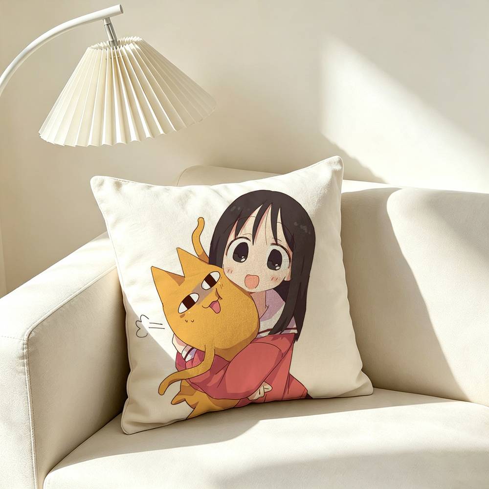 A-Azumanga Daioh Anime Square Double-Sided printed Pillow Case Bedroom Bedside Pillow Sofa Cushion Cover