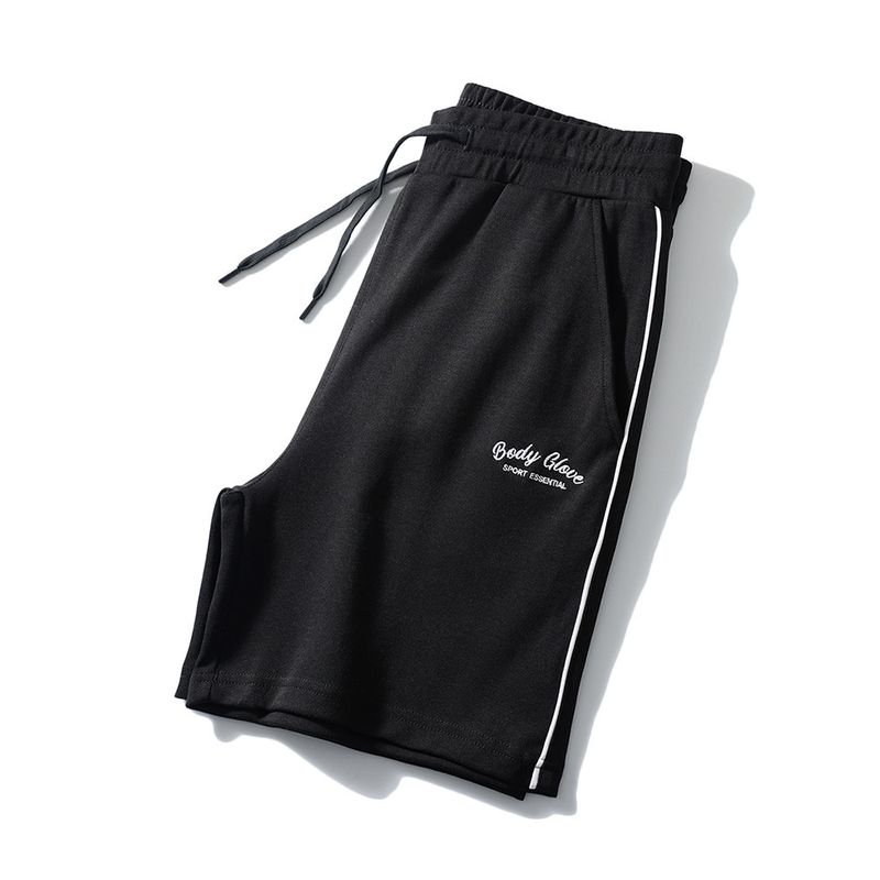 Foreign Trade Export to Domestic Sales American Embroidery Knitted Sports Shorts Men's Summer Fifth Pants Foreign Trade Men's Casual Pants