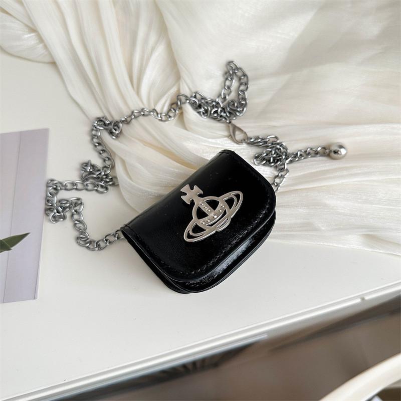 Trendy Black Pu Waist Chain Bag For Women Stylish Mini Crossbody Purse Ideal For Everyday Use