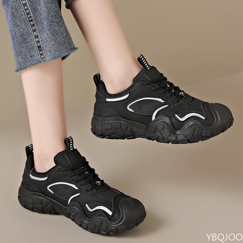 Fashionable Mesh Shoes 2024 Autumn New Design Sense Thick Sole Breathable Casual Women's Shoes Zapatillas De Deporte Sneakers