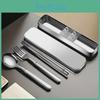 Kids Steel Stainless 316 Cutlery Set Chopsticks Spoon Portable Storage Box For Elementary School Outdoor Use