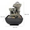 Elegant Resin Desktop Fountain Decoration Home Tabletop Landscape Ornament With Light BallEU Plug 220V