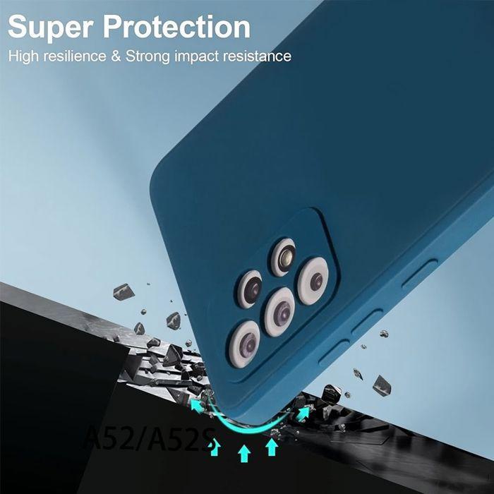 Coque pour Samsung Galaxy A52 5G - BOOLING - TPU en Silicone - Bleu Marine